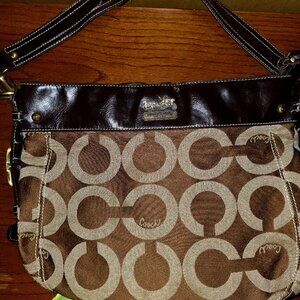 Coach Brown Monogram Shoulder Bag